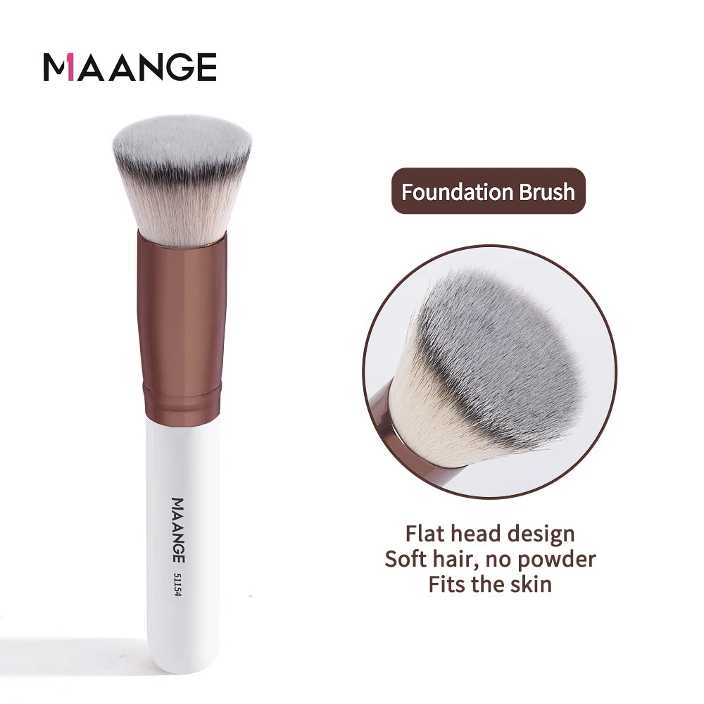Maange 1PCS Makeup Brush with Box Foundation Concealer Powder Blush Contour Brush Dense Soft Bristle Brush Beauty Tool For Women