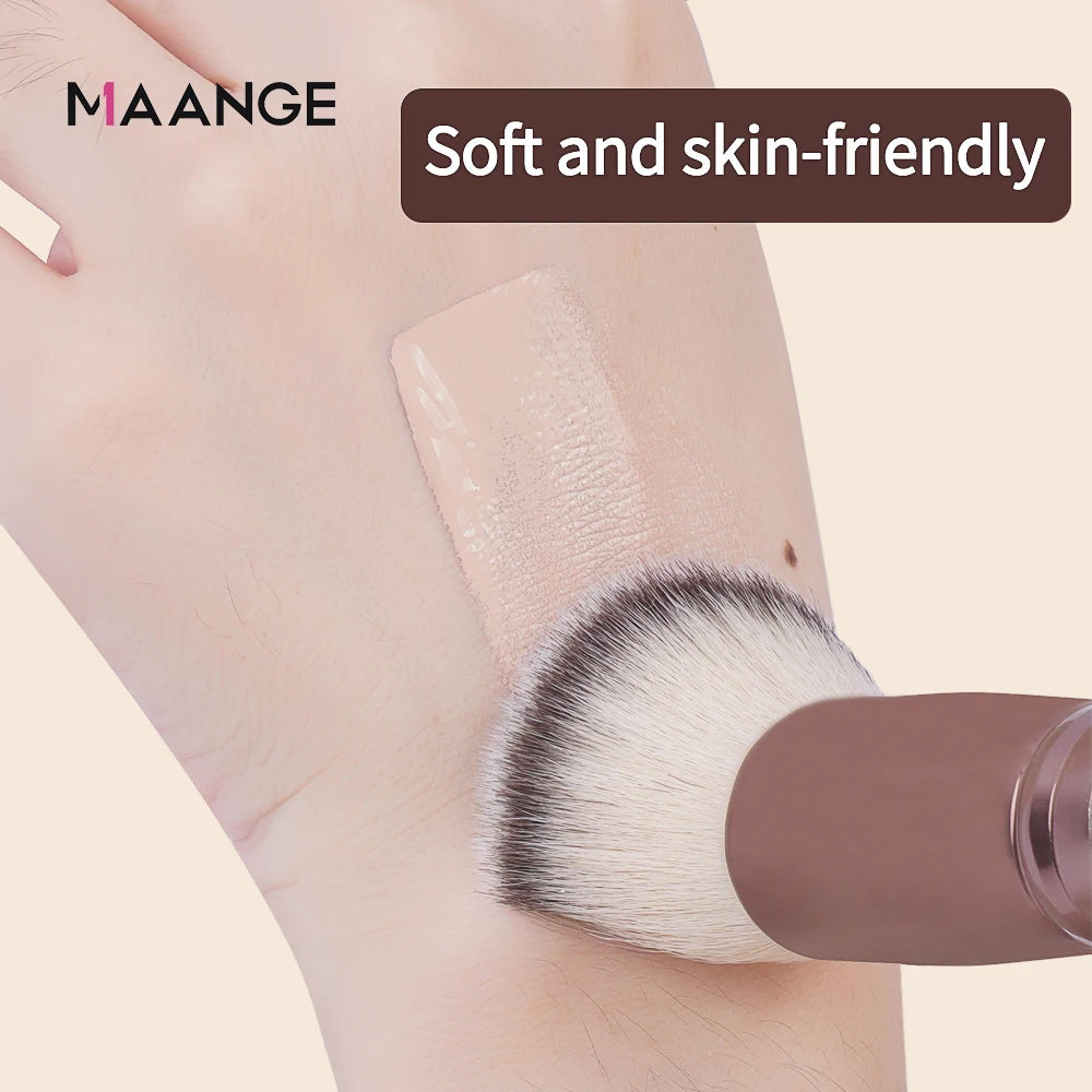 Maange 1PCS Makeup Brush with Box Foundation Concealer Powder Blush Contour Brush Dense Soft Bristle Brush Beauty Tool For Women
