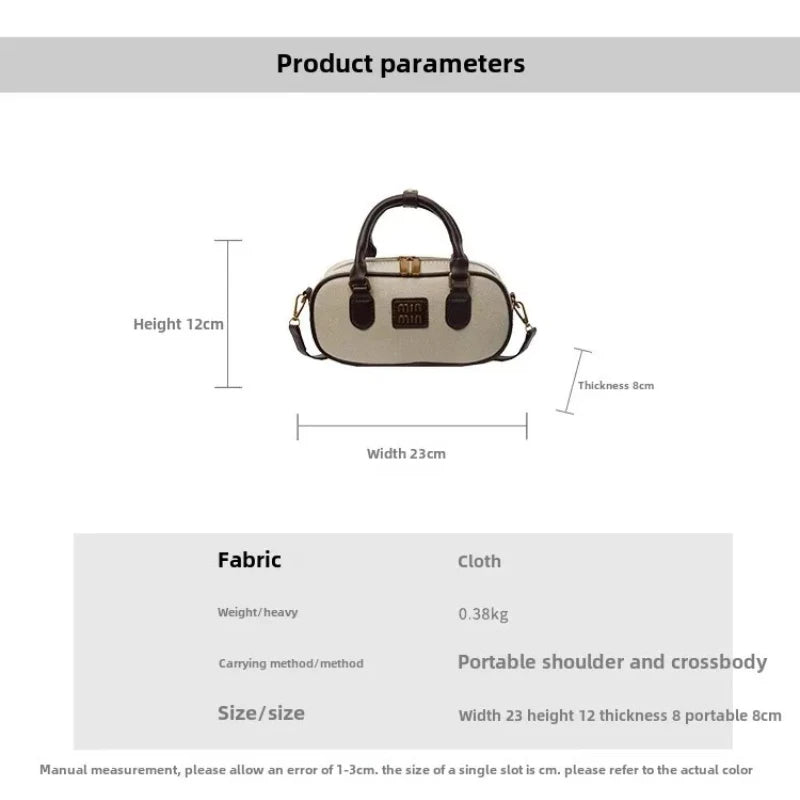 Luxury Designer Y2k Canvas Hand Bag Women Shoulder Crossbody Bags Ladies Tote Bag Purses High Quality Sac De Luxe Femme Fashion