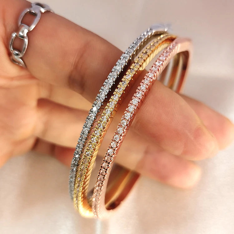 Luxury Fine Jewelry Bangles Bracelets For Women Bijoux Femme Armbanden Voor Vrouwen Gifts