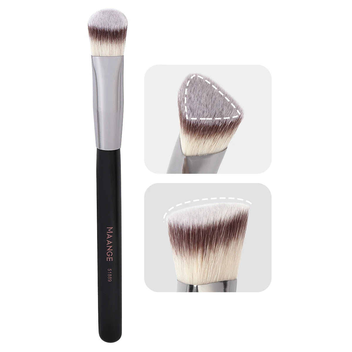 MAANGE Under Eye Concealer Makeup Brush Triangle Foundation Brush for Liquid Cream Blending Concealing Cosmetic Makeup Tools