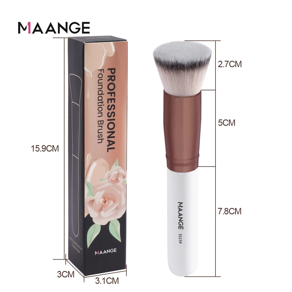 Maange 1PCS Makeup Brush with Box Foundation Concealer Powder Blush Contour Brush Dense Soft Bristle Brush Beauty Tool For Women